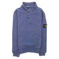 Stone Island Junior Arm Badge L/s Funnel Neck Polo Blue V0028