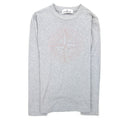 Stone Island Junior Rubber Compass Logo L/s T Shirt Grey V1064