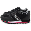 Hugo Boss Parkour Seasonal Logo Stripe Trainers Charcoal 016
