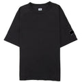Cp Company Heavy Jersey Mixed Short Sleeve Sweatshirt Black 999