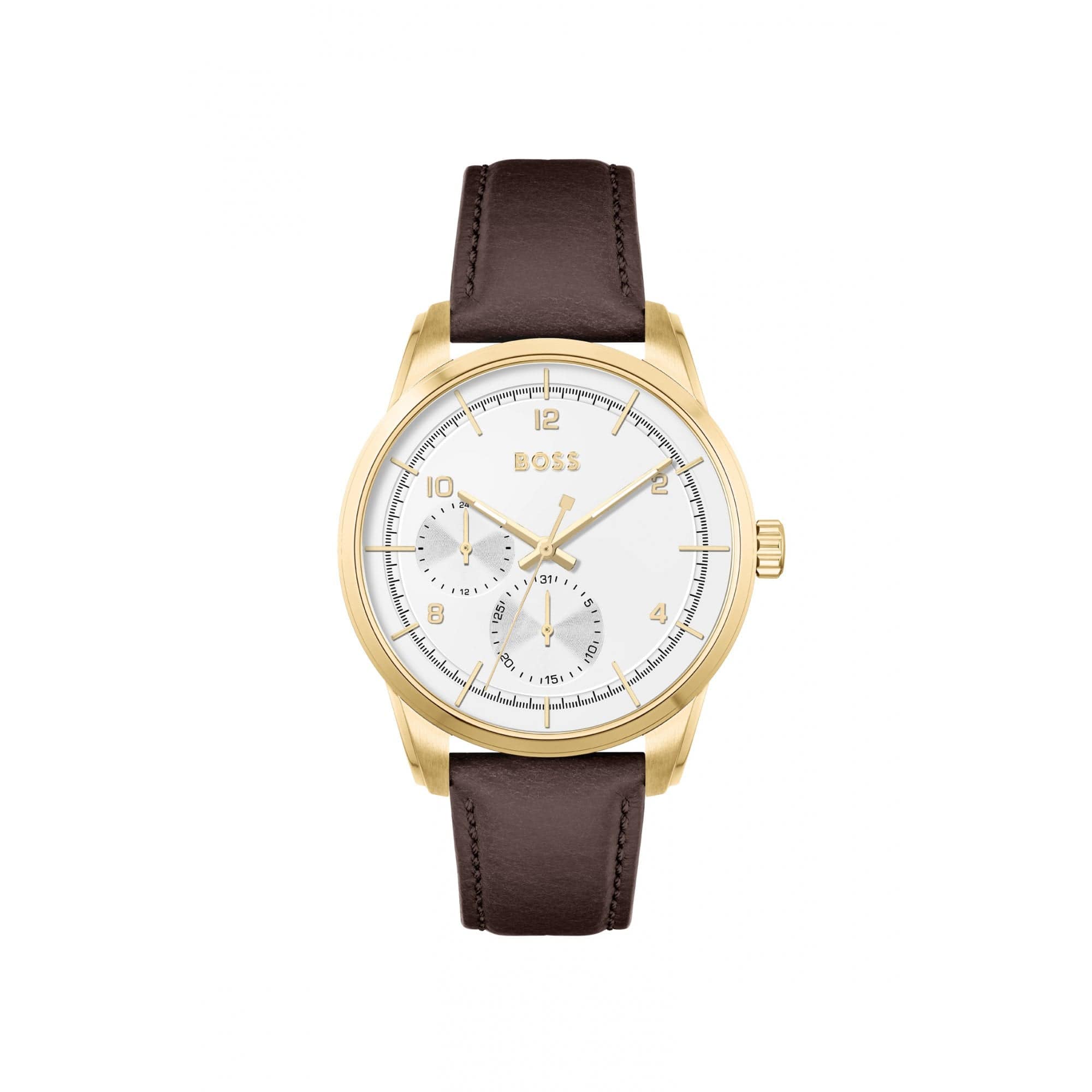 Hugo Boss Sophio Leather Strap Watch Brown
