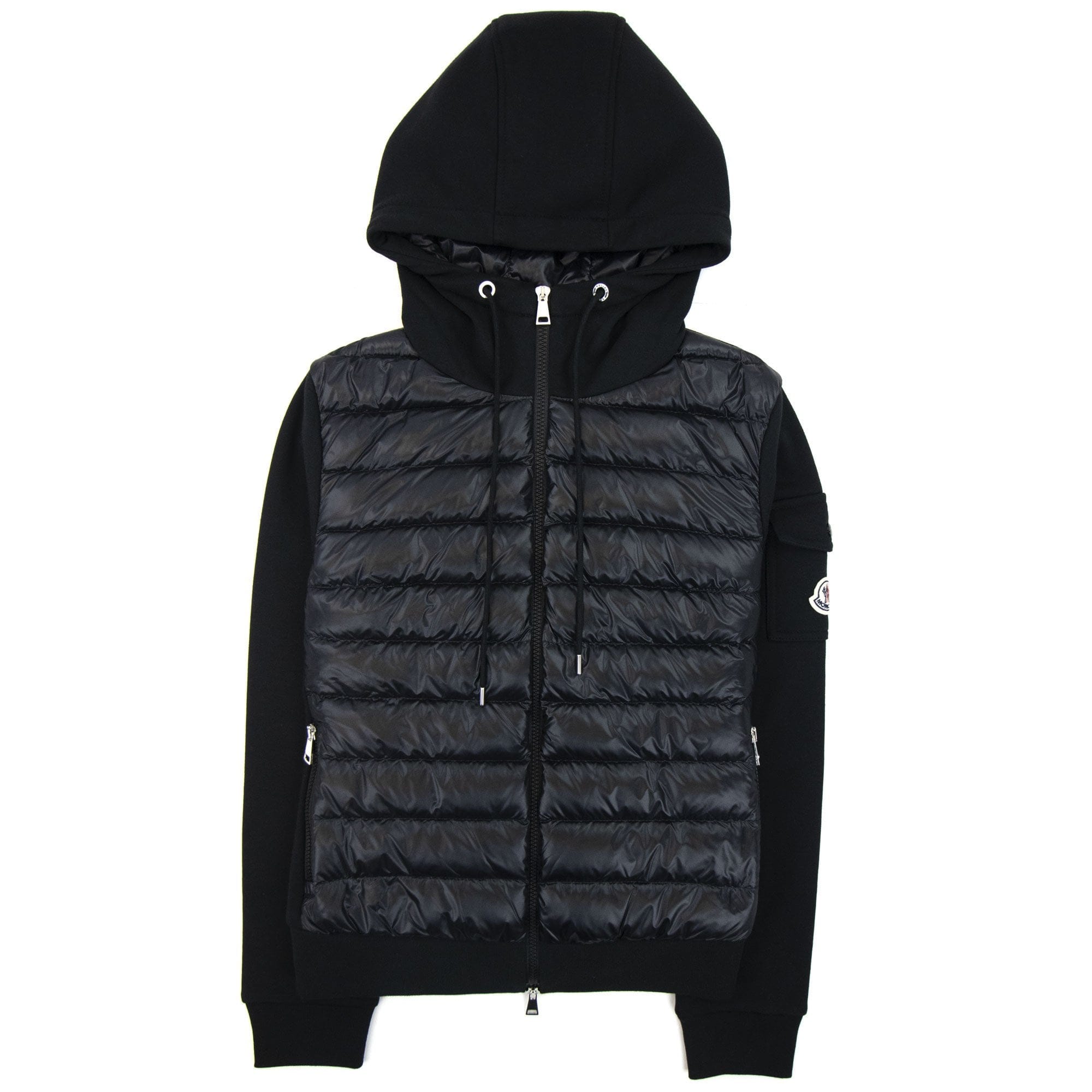 Moncler Women Maglia Hoodied Cardigan Black 999