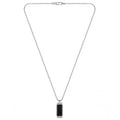Hugo Boss Box-chain Necklace With Black And Silver-toned Pen Silver