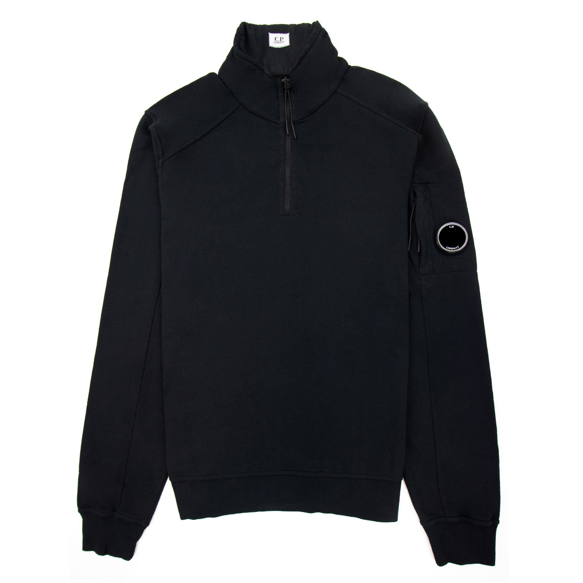 Cp Company Half Zip Arm Lens Sweatshirt Black 999