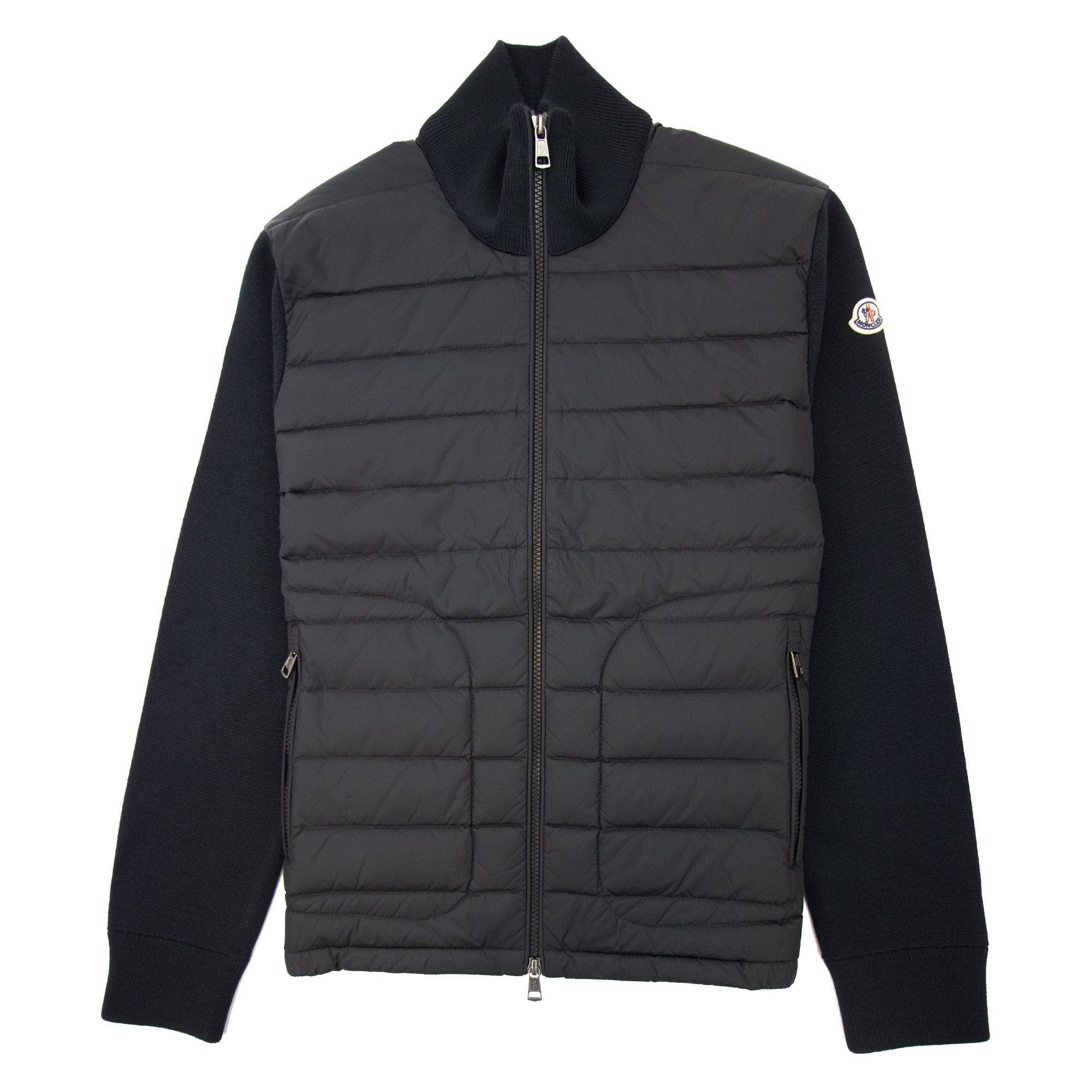 Moncler Padded Wool Cardigan Black