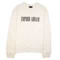 Emporio Armani Text-print Cotton-blend Sweatshirt White