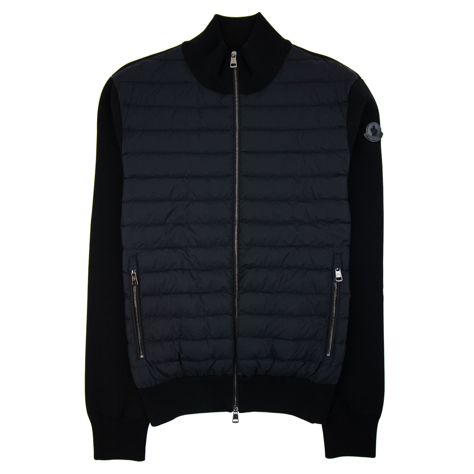 Moncler Padded Cotton Cardigan Black 999