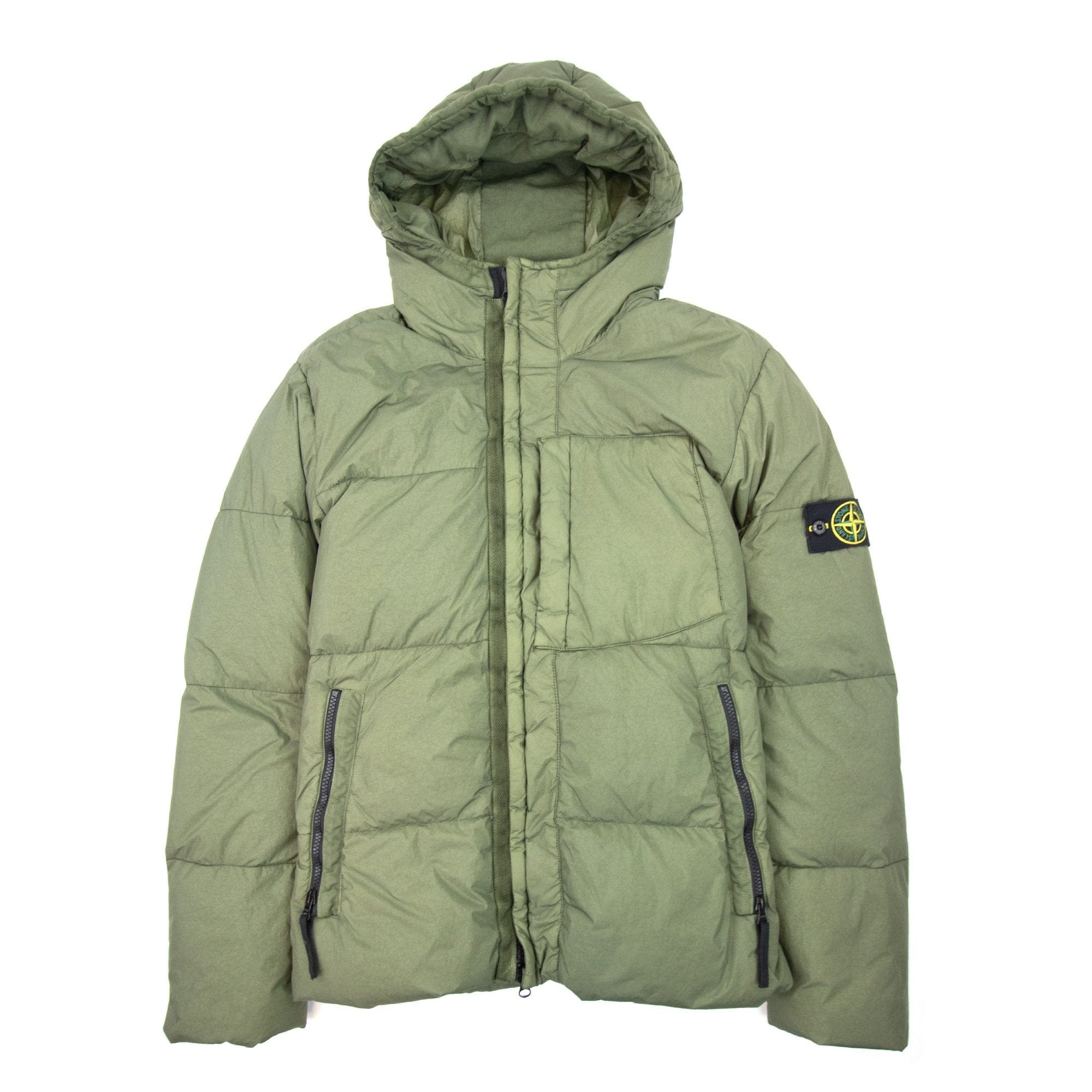Stone Island 40223 Crinke Reps Ny Down Jacket Khaki V0055