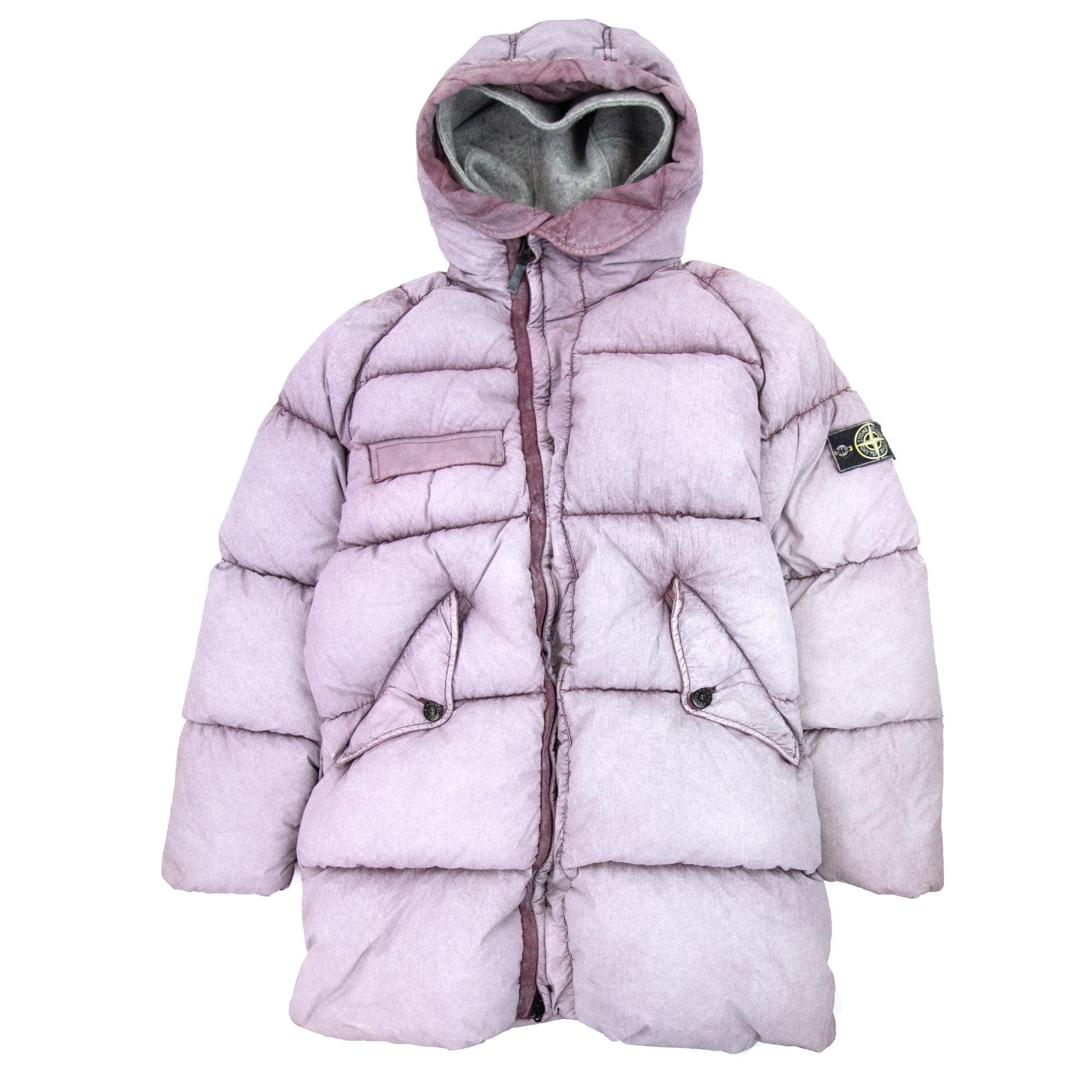 Stone Island 70253 Tela Nylon Down Frost Jacket Burgundy V0012