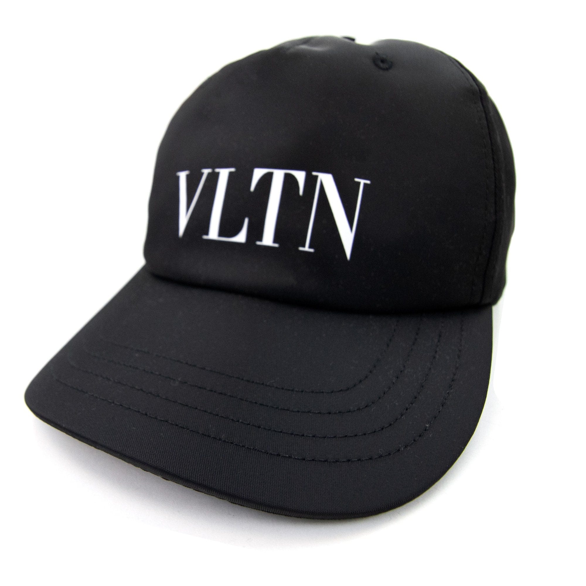 Valentino Vltn Nylon Baseball Cap Black