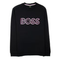 Hugo Boss Salbo 1 Embroidered Layered Logo Sweatshirt Black 001