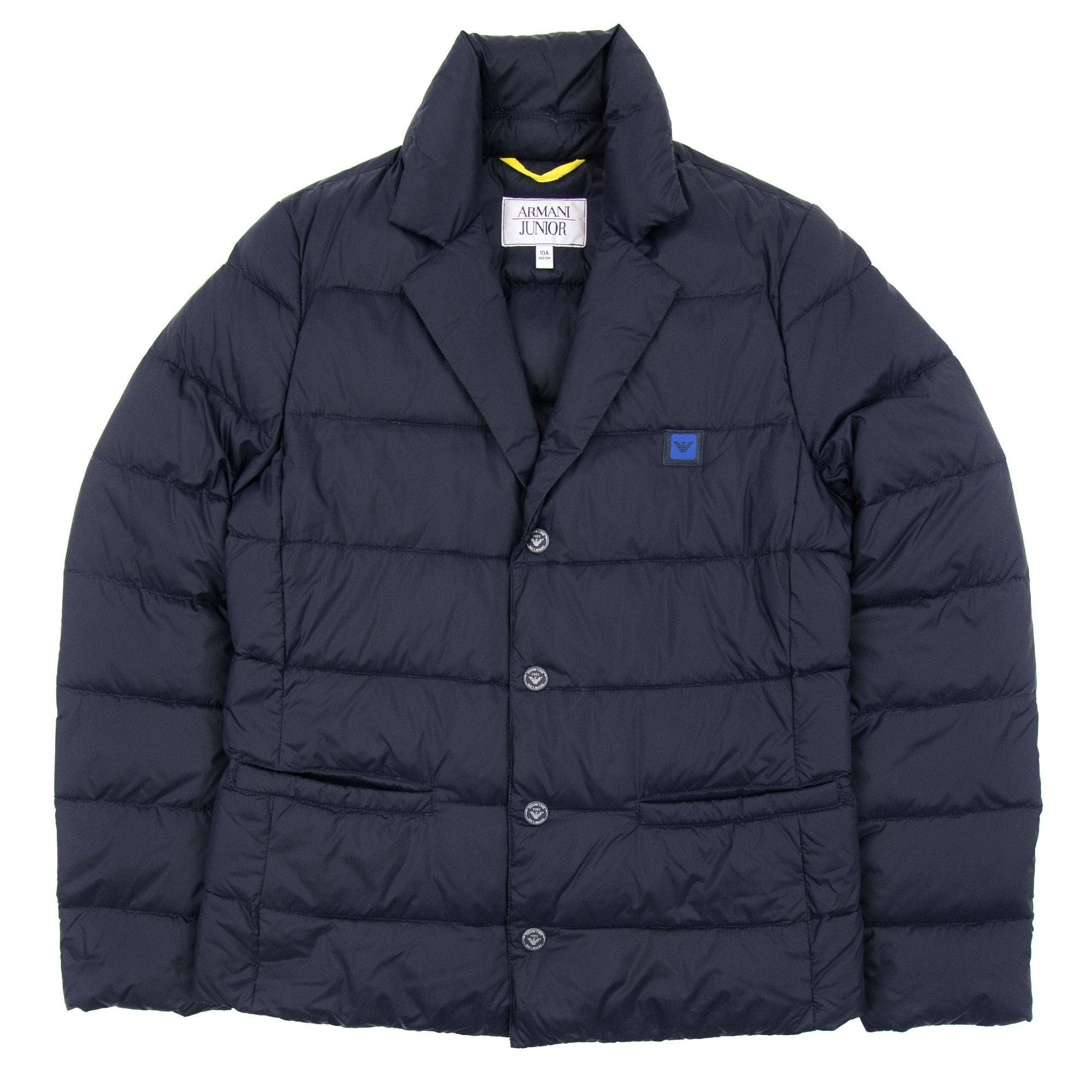Armani Junior Padded Blazer Jacket Navy