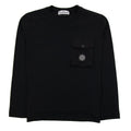 Stone Island Junior 20347 Pocket Logo Long Sleeve T Shirt Black Voo29
