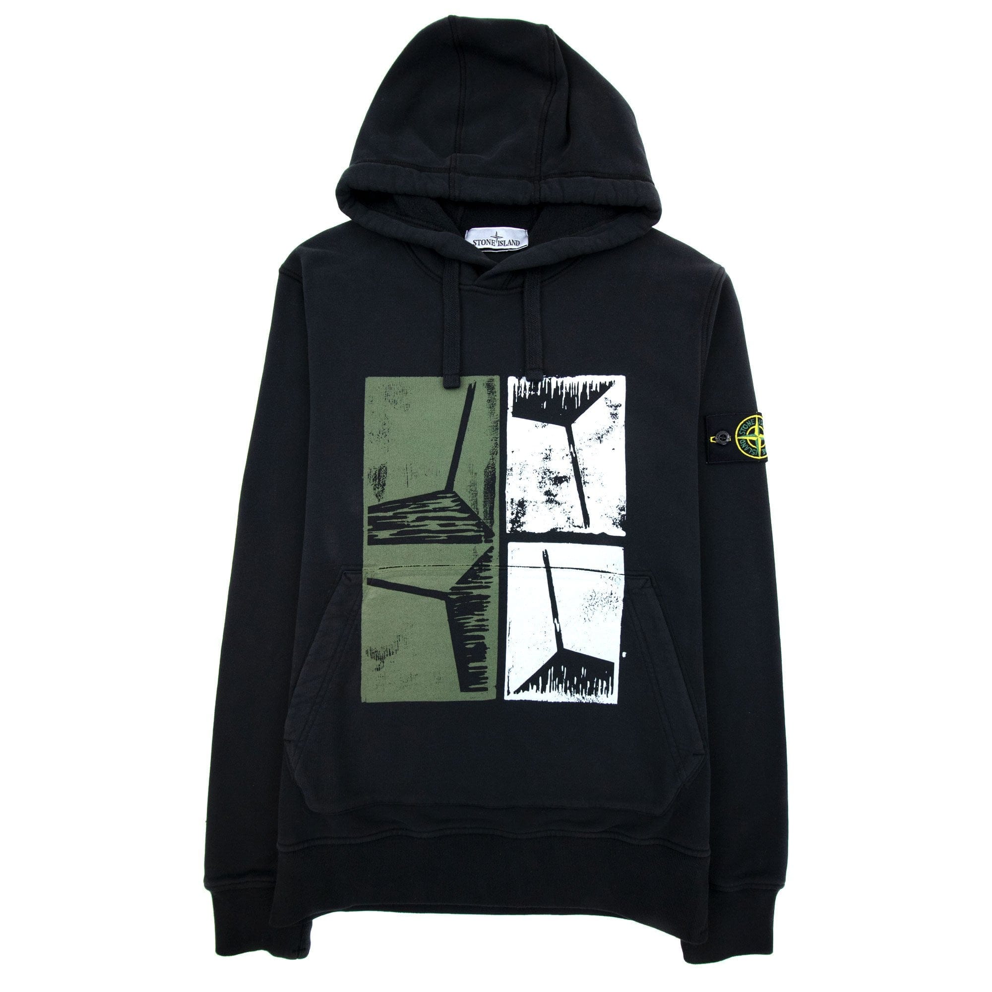 Stone Island 64182 Xilografia Four Hoody Black V0029