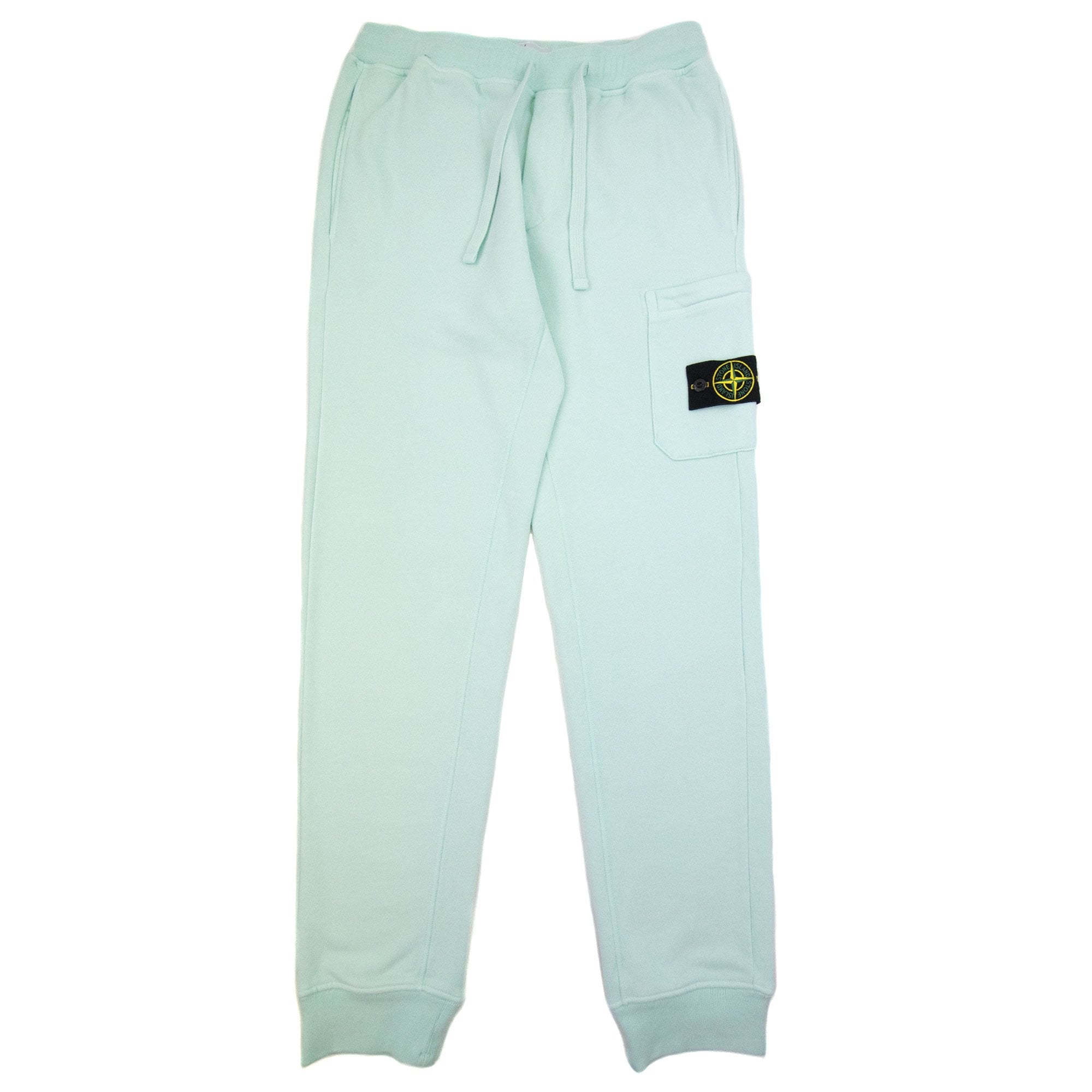 Stone Island 64520 Brushed Cotton Fleece Slim Fit Mint Green V0044