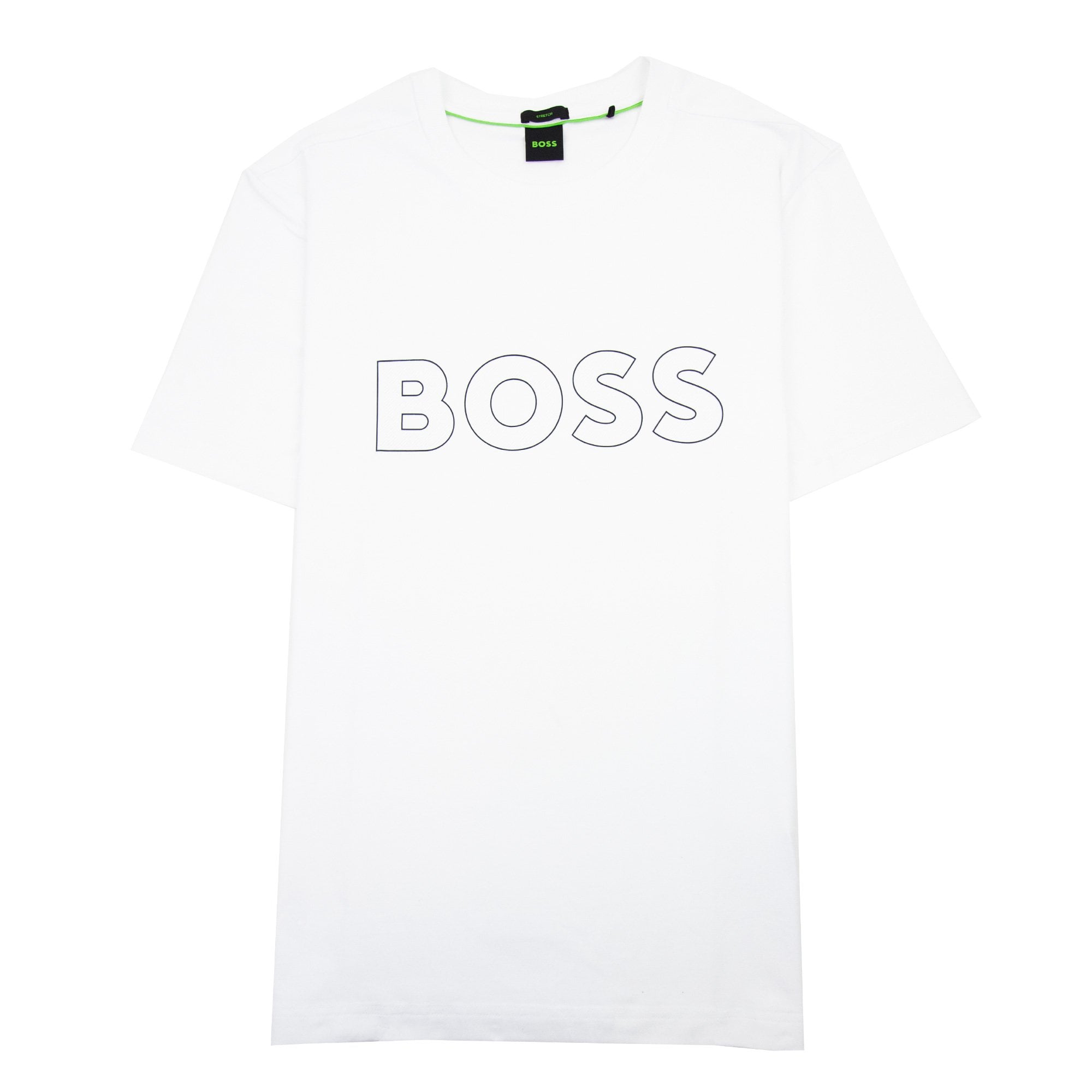 Hugo Boss Tee 9 Outline Logo T Shirt White 100