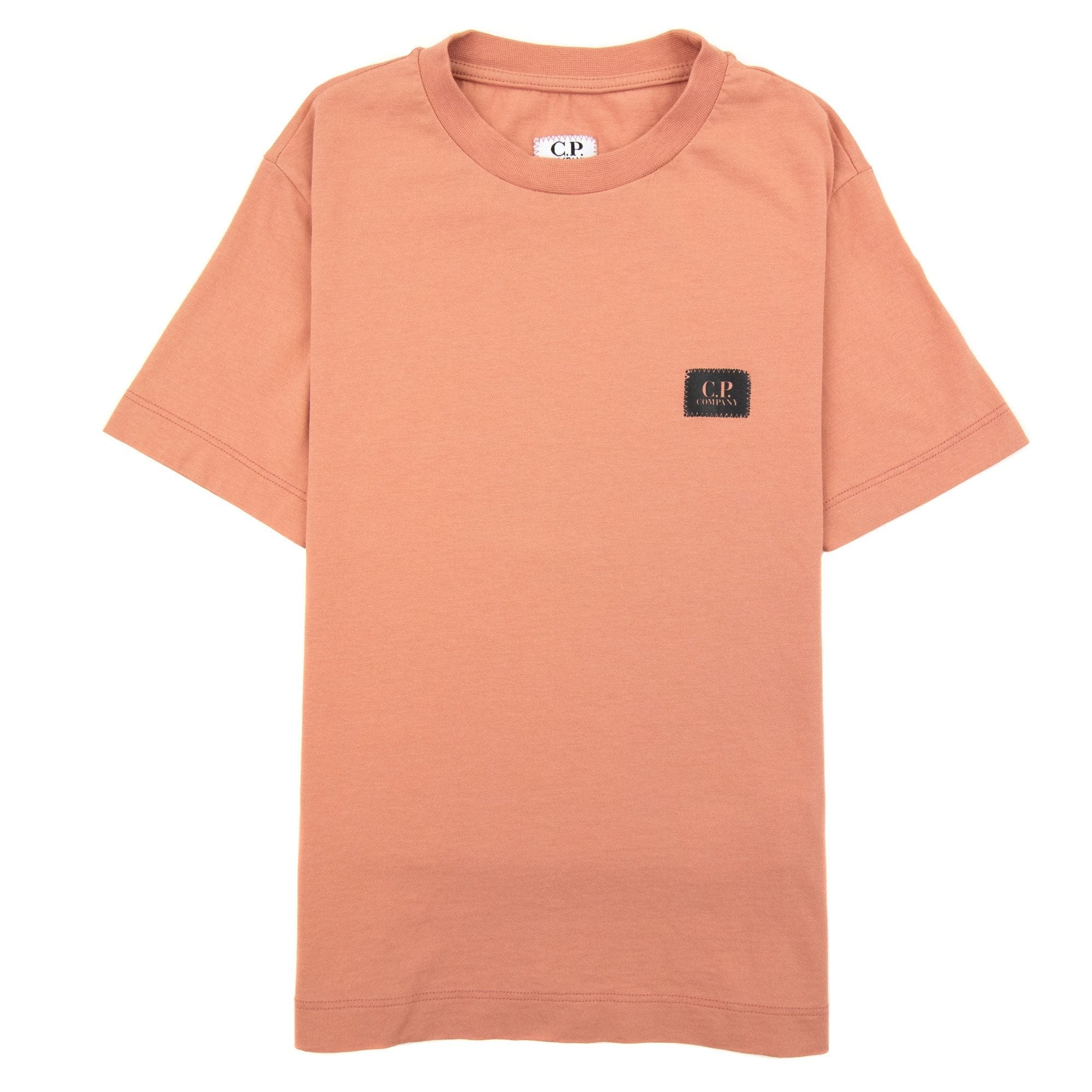 Cp Company Undersixteen Jersey 30/1 Small Patch Logo Tee Pink
