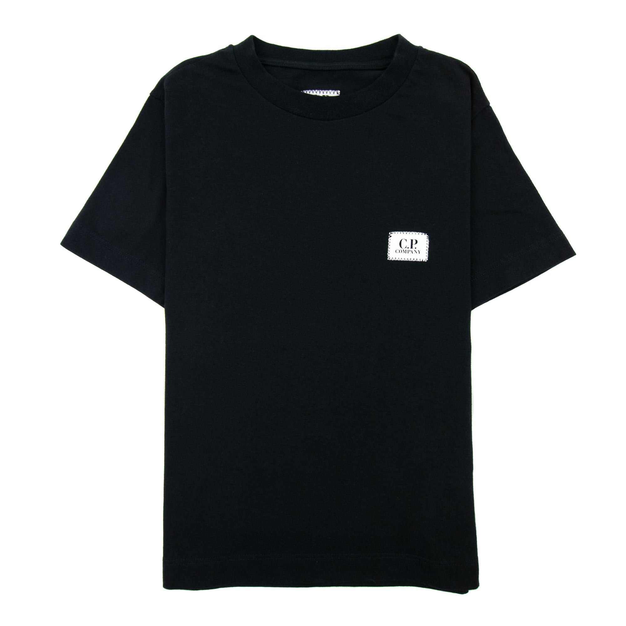Cp Company Undersixteen Jersey 30/1 Small Patch Logo Tee Black