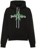PALM ANGELS GRAFFITI STAR LOGO HOODIE GREEN