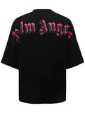 PALM ANGELS LOGO OVER TEE  FUCHSIA