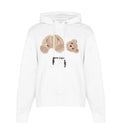 PALM ANGELS TEDDY BEAR HOODIE WHITE
