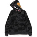 BAPE WGM LAYERED SHARK ZIP HOODIE BLACK