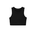 ESSENTIALS WOMENS RIBBED SPORTS TANK TOP JET BLACK