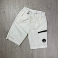 CP Company Junior Cargo Shorts - White