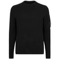 CP Company Black Merino Wool Lens Knitted Sweatshirt
