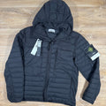 Stone Island Seamless Tunnel Nylon Down-TC Hooded Jacket in Black