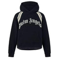 PALM ANGELS CURVED LOGO TRACK HOODIE BLACK