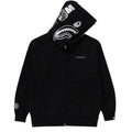 BAPE INK CAMO SHARK FULL ZIP HOODIE BLACK