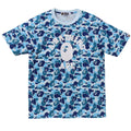 BAPE ABC CAMO COLLEGE T-SHIRT BLUE
