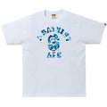 BAPE ABC CAMO COLLEGE T-SHIRT WHITE/BLUE
