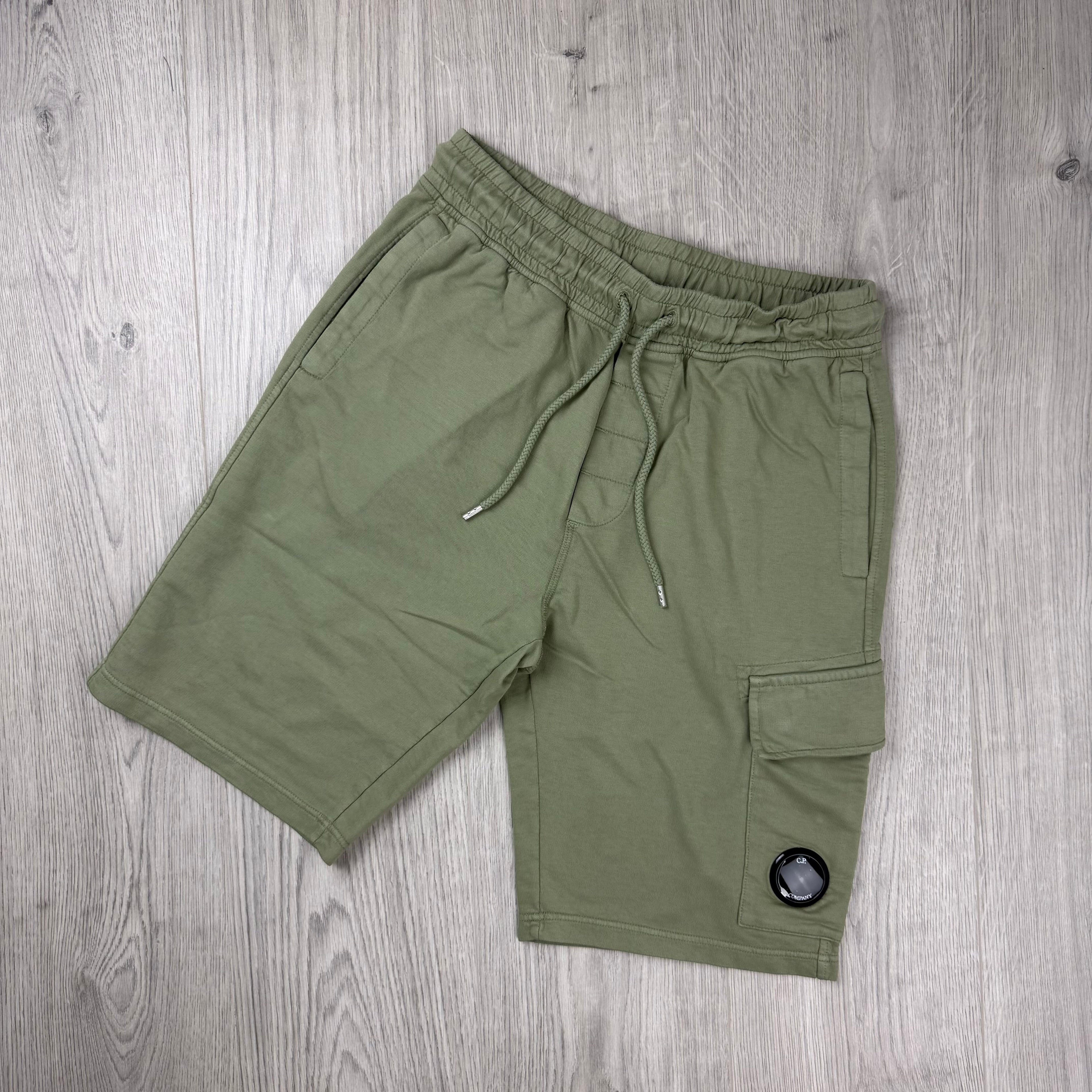 CP Company Jersey Shorts - Moss Gray