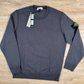 Stone Island Organic Cotton Fleece Sweatshirt in Charcoal Grey