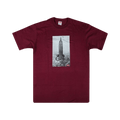 SUPREME MIKE KELLEY EMPIRE STATE BURGUNDY TEE