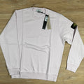 Stone Island Organic Cotton Fleece Crewneck Sweatshirt in Pink