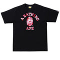 BAPE ABC CAMO COLLEGE T-SHIRT BLACK/PINK