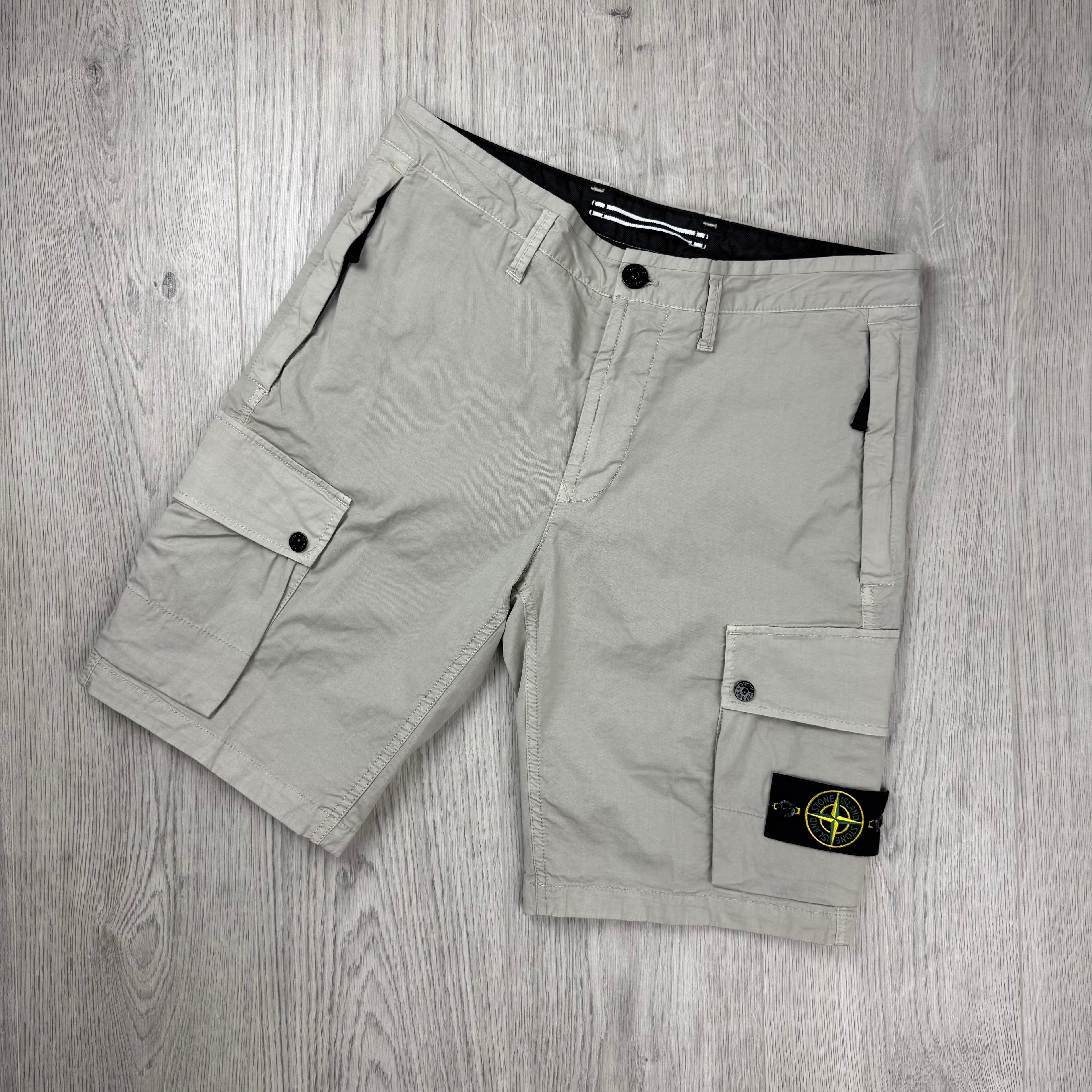 Stone Island Cargo Shorts - Pearl Grey