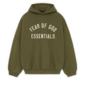 ESSENTIALS FOG PRINTED ARCH LOGO HOODIE MILITARY