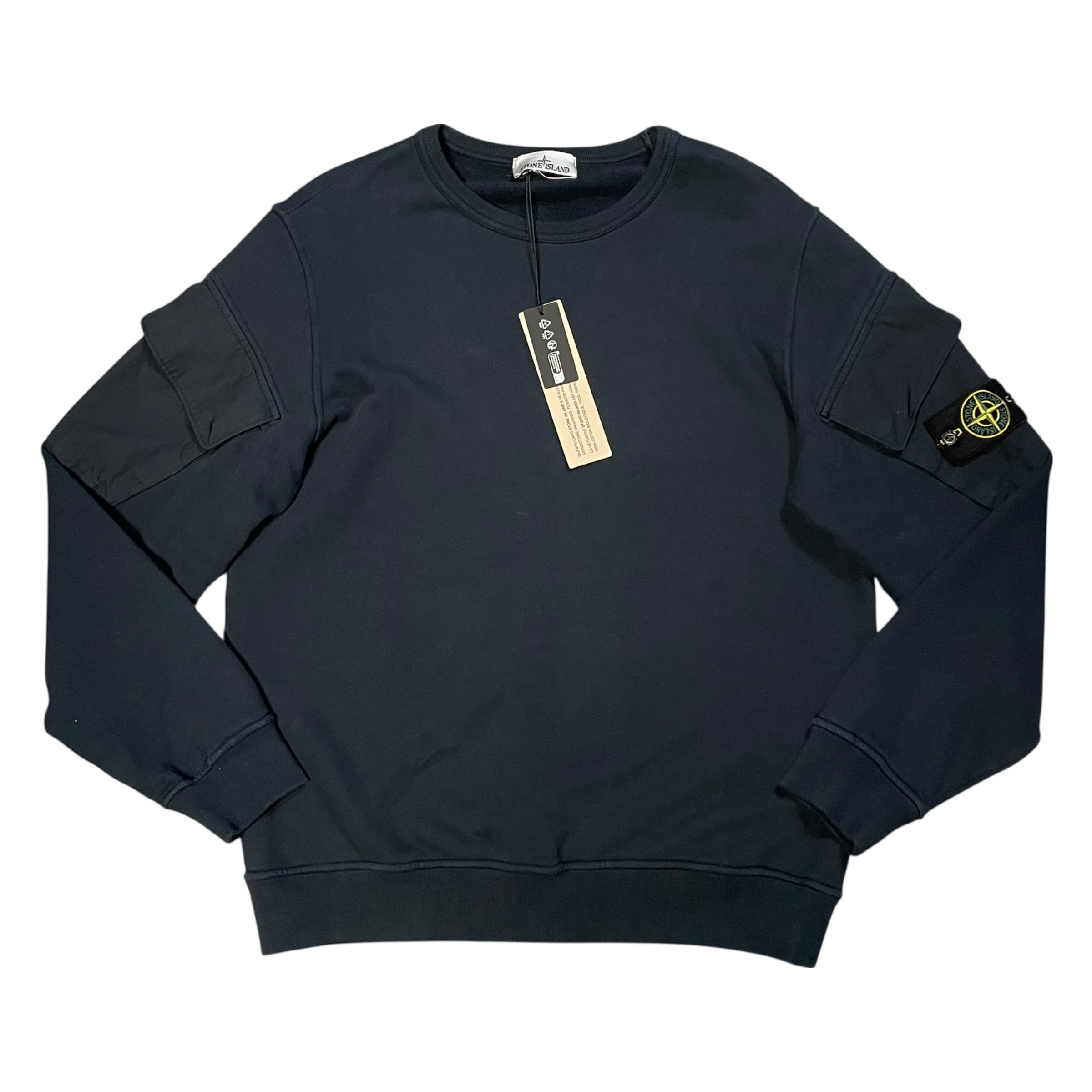 Stone Island Soft Organic Cotton Sleeve Pocket Sweater
