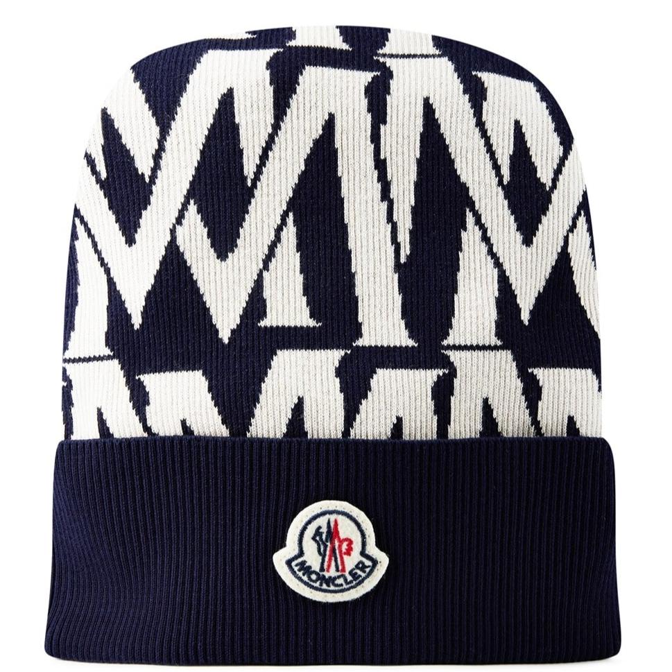 Moncler Logo Ribbed Knit Beanie