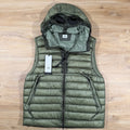C.P. Company D.D. Shell Goggle Down Gilet in Seagrass - Green