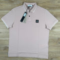 Stone Island Organic Cotton Pique Polo Shirt in Antique Rose