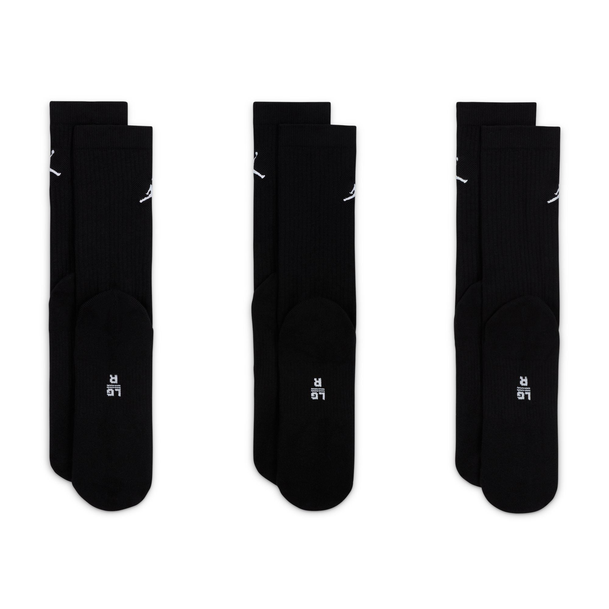 Air Jordan Everyday Dri-Fit 3-Pack Black Socks