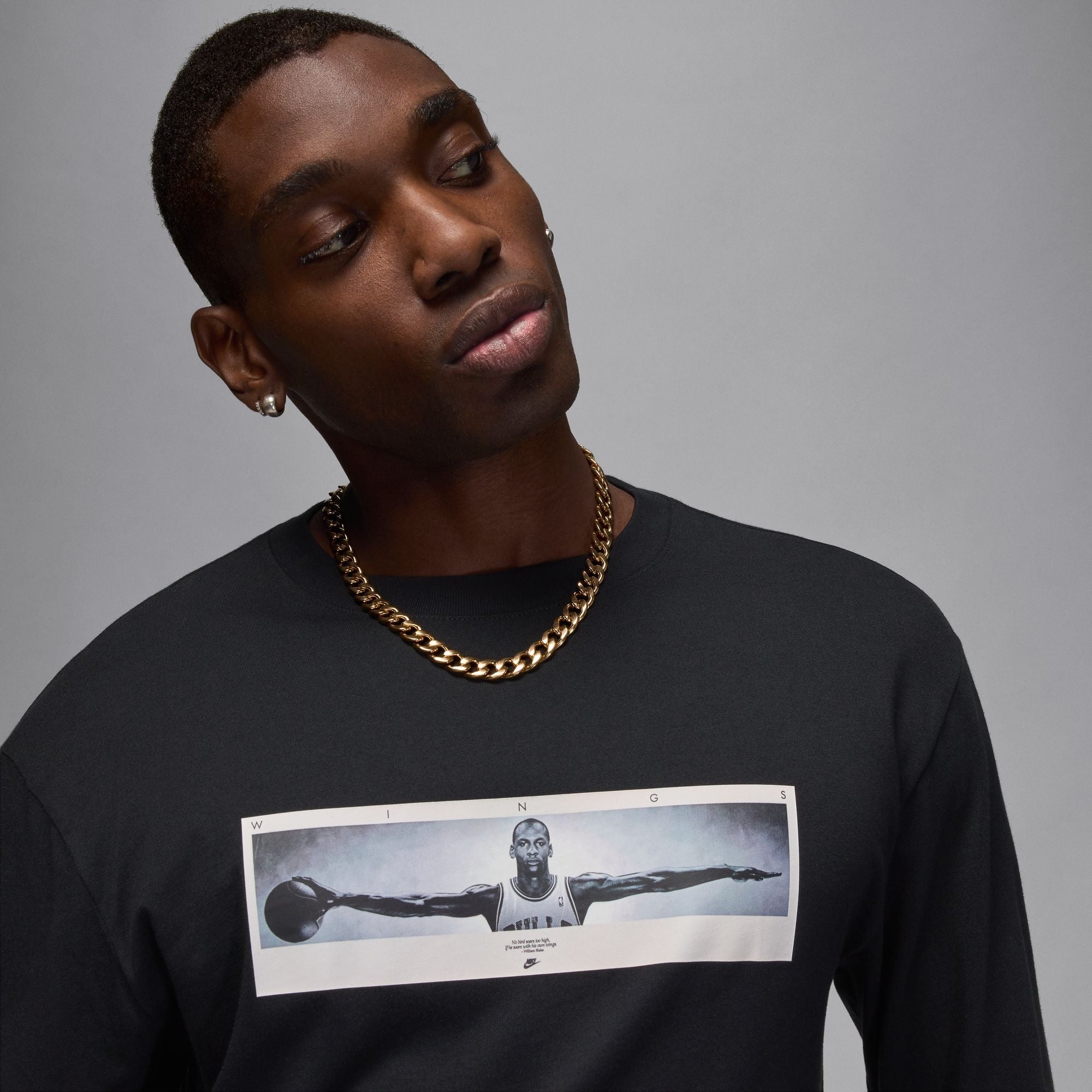 Air Jordan 5 Retro MJ Brand Wings Photo LS Crew Shirt