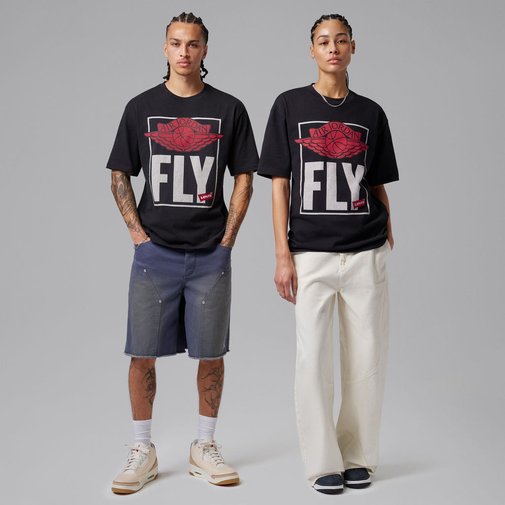 Air Jordan X Levi’s Black Short Sleeve Fly T-Shirt