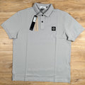 Stone Island Organic Cotton Pique Polo Shirt in Pearl Grey