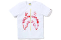 BAPE ABC CAMO SHARK TEE WHITE / PINK SS22